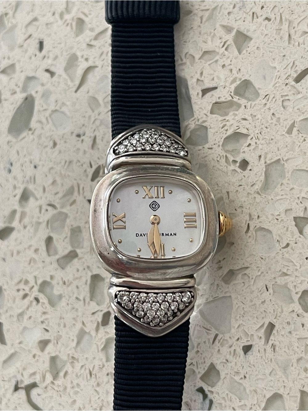 David Yurman Thoroughbred Swiss Quartz Sterling & Diamond Women’s Dress Watch